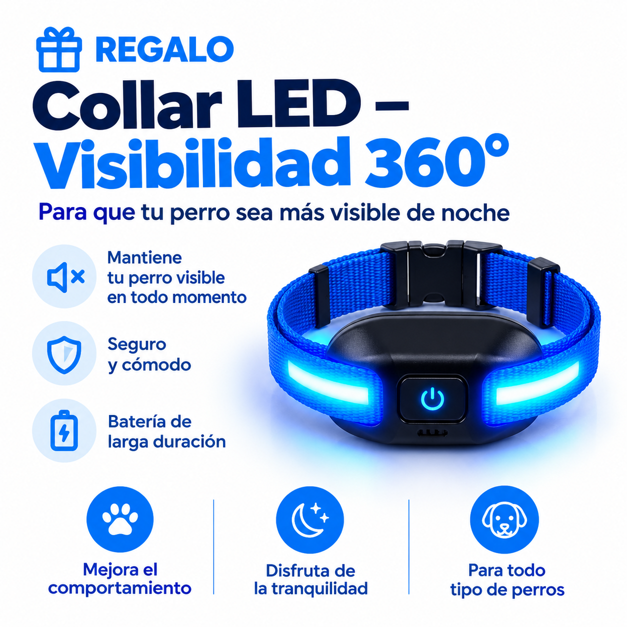 Collar LED – Visibilidad 360°